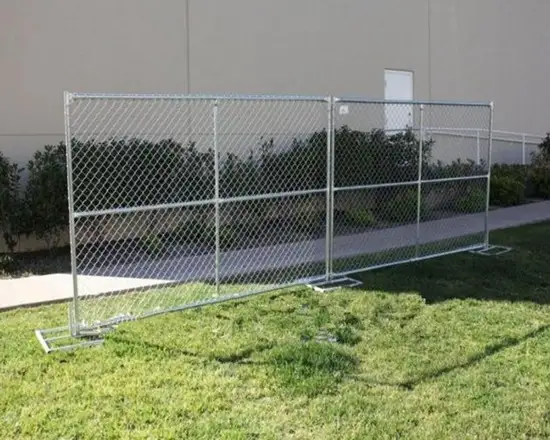 Freestanding fence panels for quick setup and removal.